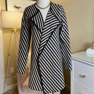 Andrea Jovine Diagonal Stripped Long Cardigan. Size Medium